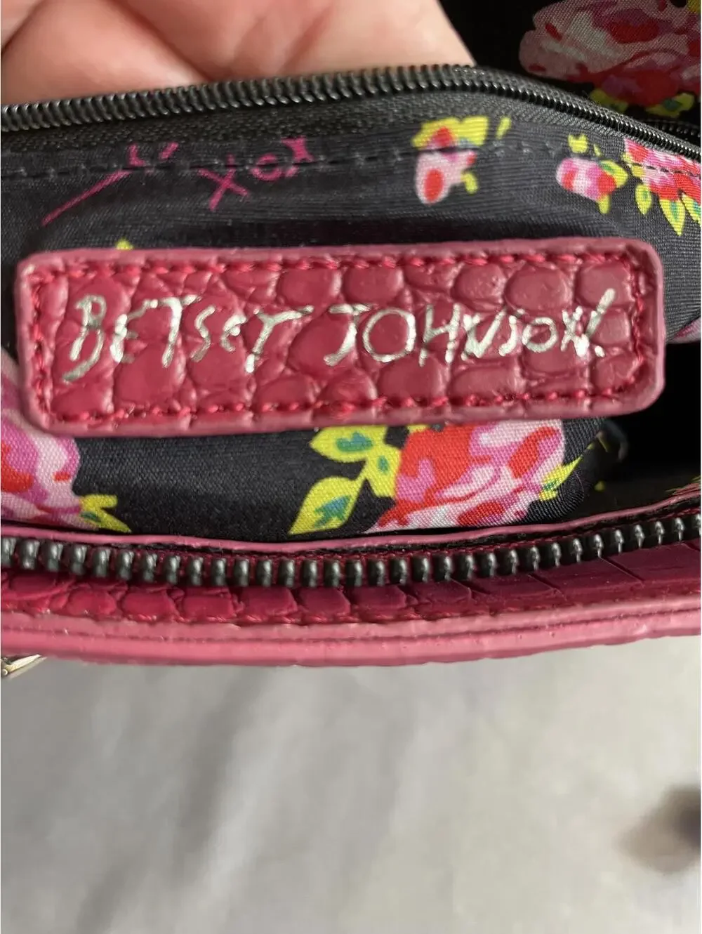 Betsey Johnson XO Zane Magenta purse, bag